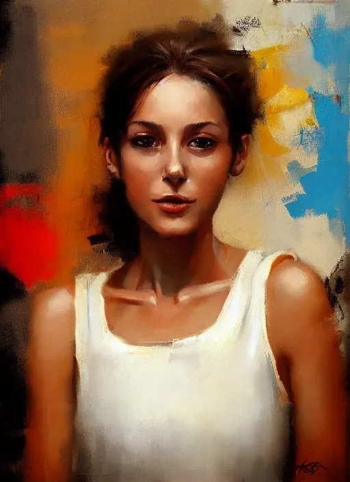 Image similar to a portrait of a pretty young lady by andre kohn