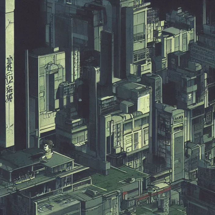 Image similar to a building in a serene landscape, cowboy bebop