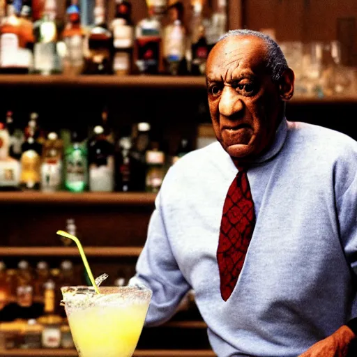 Image similar to Bill Cosby as a mixologist