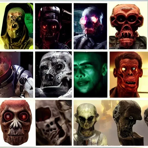 Image similar to sci - fi, undead cyborg head, doom eternal, baboon