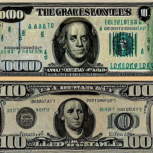 Prompt: ultra realistic 100 dollars bill with Bender in the middle.