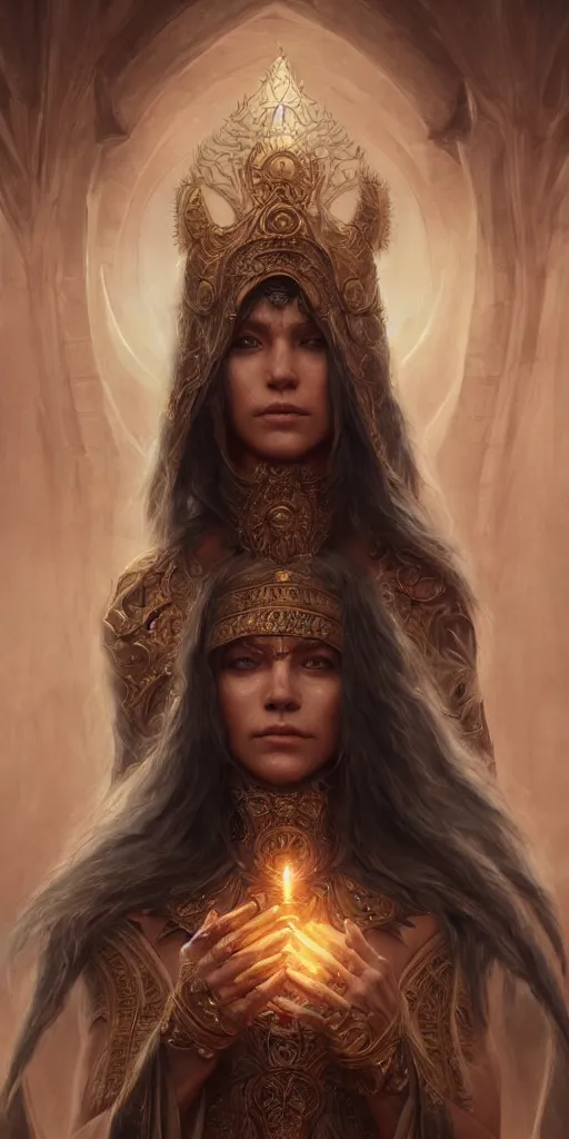 Image similar to priestess, disciples II art, lionage, awardwinning movie still, intricate, highly detailed, digital painting, artstation, concept art, smooth, sharp focus, illustration, Unreal Engine 5, 8K, art by artgerm and greg rutkowski