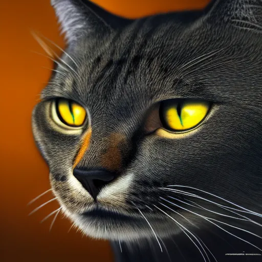 Prompt: an oil painting of a powerful cat with a chiseled jawline, giga chad, dramatic impactful colors, by artgerm, hd, hdr, ue 5, ue 6, unreal engine 5, realistic anime 3 d style, cinematic 4 k wallpaper, 8 k, ultra detailed, gta cover art, high resolution, artstation, award winning