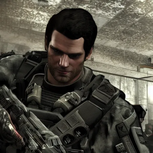 Prompt: screenshot of henry cavill in call of duty black ops 2, good graphic, highly detailed, rtx engine, nvidia geforce