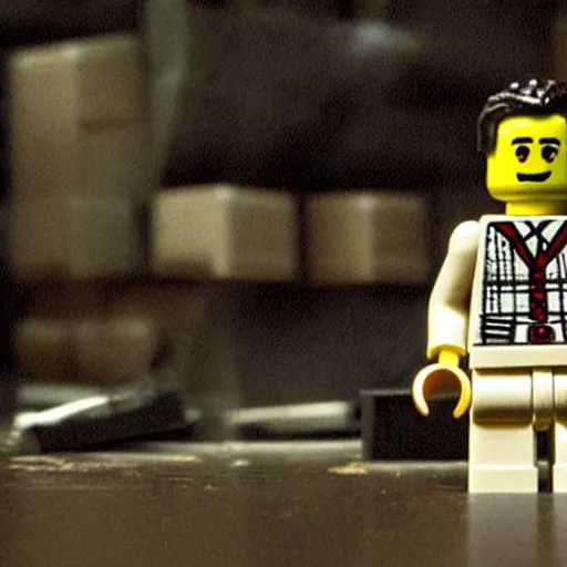 Image similar to Lego!! fight club, movie still, cinematic, David fincher