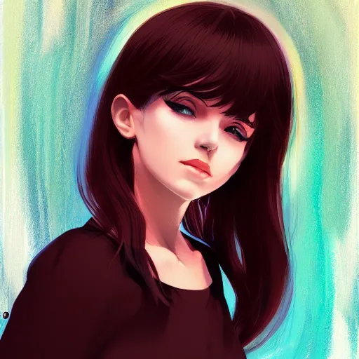 Prompt: a beautiful artwork side profile portrait of a girl by ilya kuvshinov, featured on artstation
