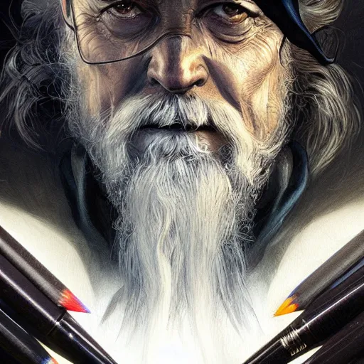 Image similar to portrait of batman gandalf, highly detailed, digital painting, artstation, concept art, smooth, sharp focus, illustration, art by artgerm and greg rutkowski and alphonse mucha