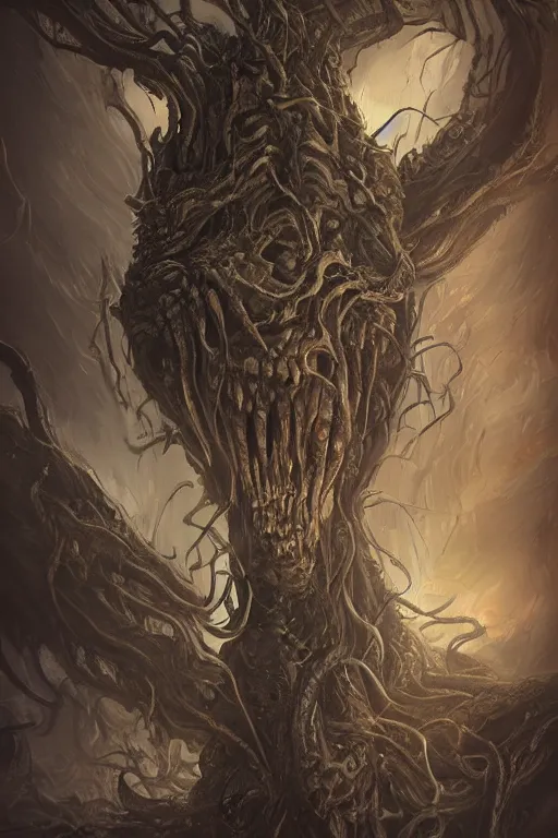 Image similar to eldritch monstrosity, cinematic, digital art, extremely detailed, horror