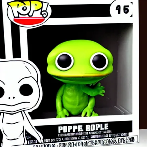Prompt: very cute Pepe the Frog as a Funko Pop