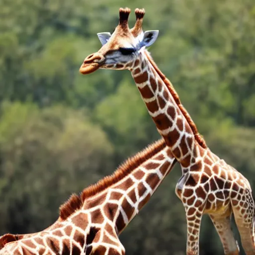 Prompt: a giraffe taking a selfie