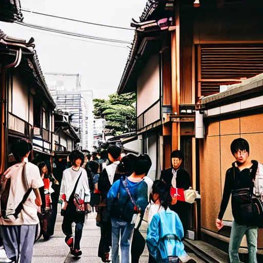 Prompt: japanese street, japanese urban street photography