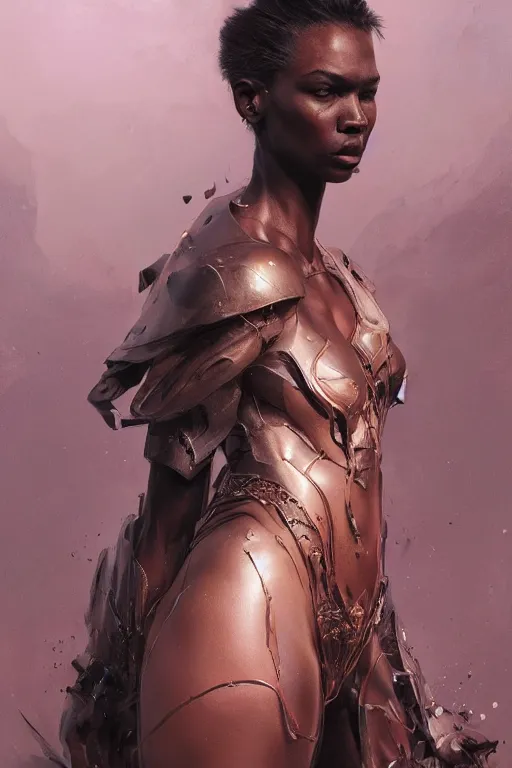 Image similar to Portrait of a south african Supermodel, marvel comics, dark, intricate, highly detailed, smooth, artstation, digital illustration by Ruan Jia and Mandy Jurgens and Artgerm and Wayne Barlowe and Greg Rutkowski and Zdislav Beksinski