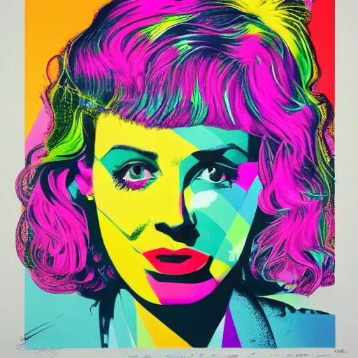 Image similar to rainbow emma warson. pop art.