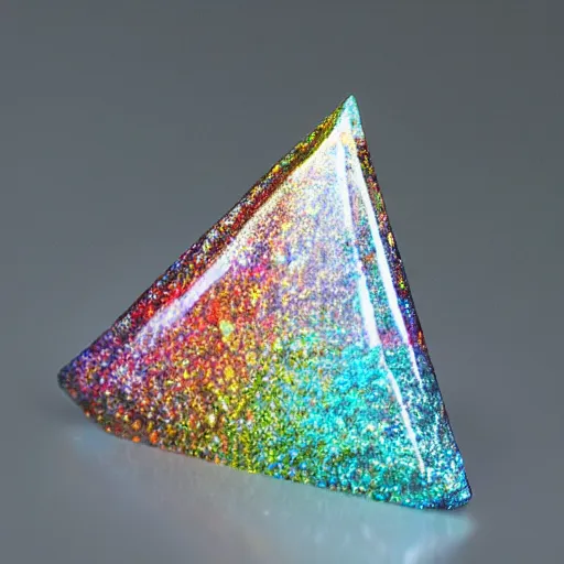 Image similar to Prismatic opaline shard raining from the heavens