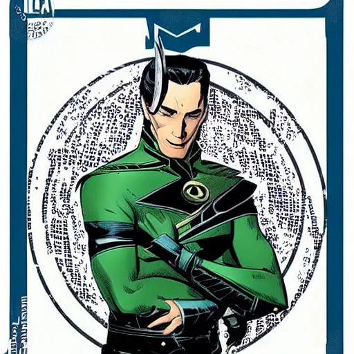 Prompt: @LeeGarbett, Loki: AoA image Bookplate edition loki god of stories lee garbett art commission nycc2019 agent of asgard al ewing