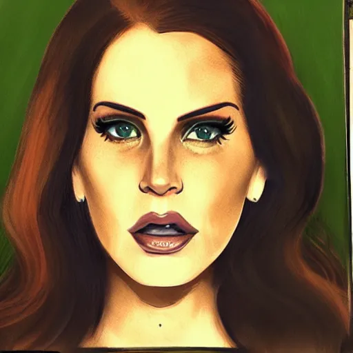 Image similar to trail cam footage of lana del rey, photorealistic, horror