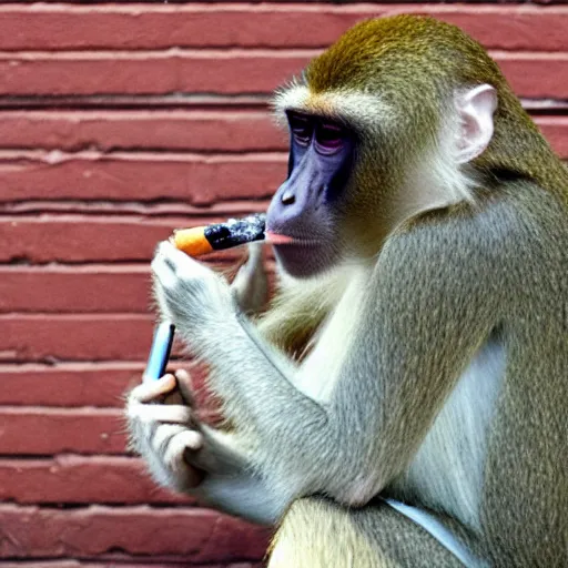 Image similar to monkey smoking a joint