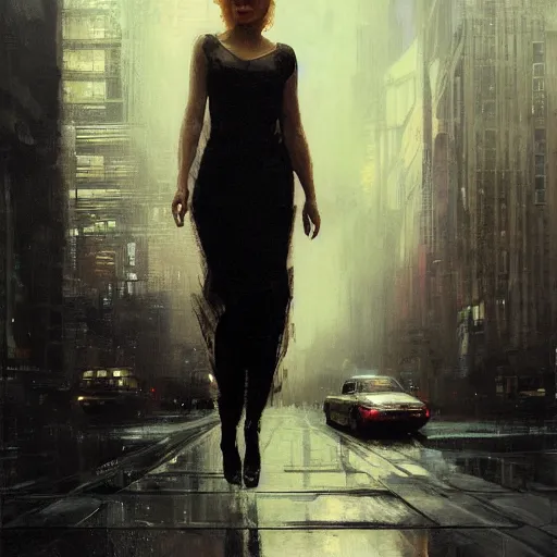 Image similar to kirsten dunst, hyperrealistic portrait, bladerunner street, art of elysium by jeremy mann and alphonse mucha, fantasy art, photo realistic, dynamic lighting, artstation, poster, volumetric lighting, very detailed face, 4 k, award winning