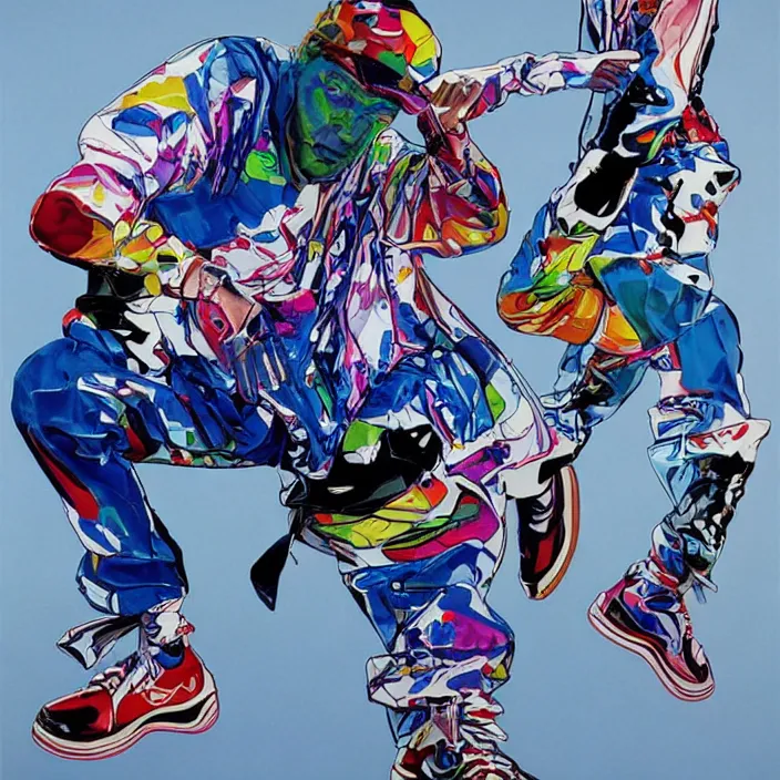 Image similar to futuristic sneakers in jeff koons hip hop bauhaus style, highly detailed, hyper realistic, art by todd mcfarlane