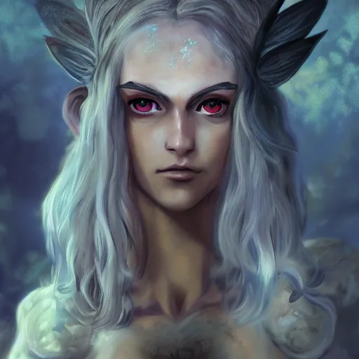 Prompt: A professionaly painted portrait of an archfey, 4k, in the style of Berserk, trending on artstation, tasteful, bokeh, hyperrealistic, highly detailed, good proportions