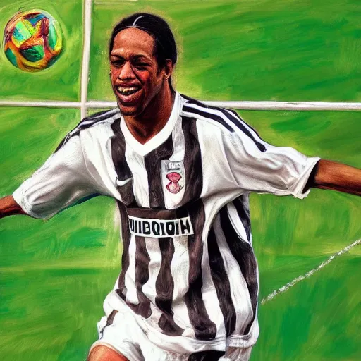 Image similar to high quality high detail painting by lucian freud, hd, ronaldinho