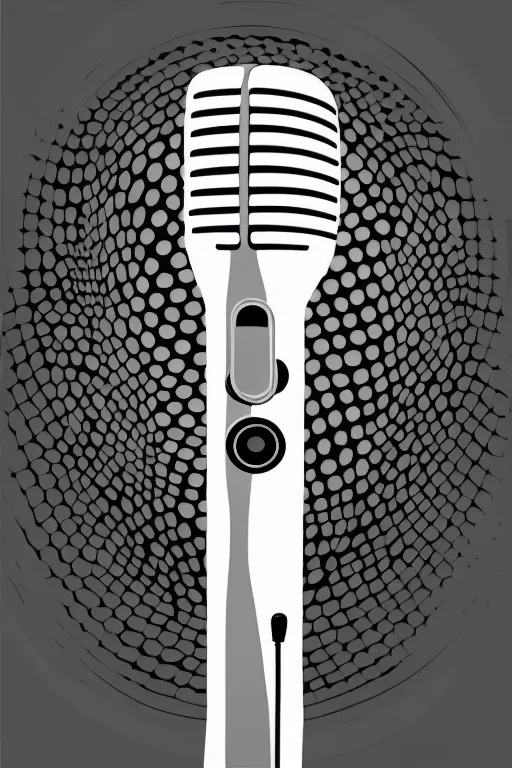 Image similar to minimalist boho style art of a microphone, illustration, vector art