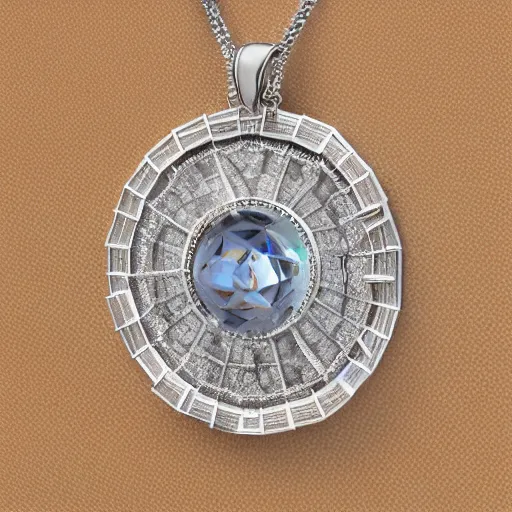 Image similar to a silver sagittarius necklace pendant, 3 d rendering, pandora, tiffany, swarovski, van cleef & arpels, cartier, boucheron, bulgari, chaumet, elegant, noble, stylish