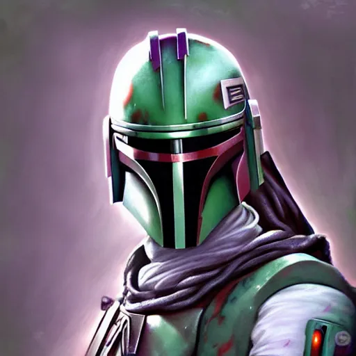 Image similar to boba fett by artgerm