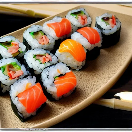 Image similar to sushi made out of sand