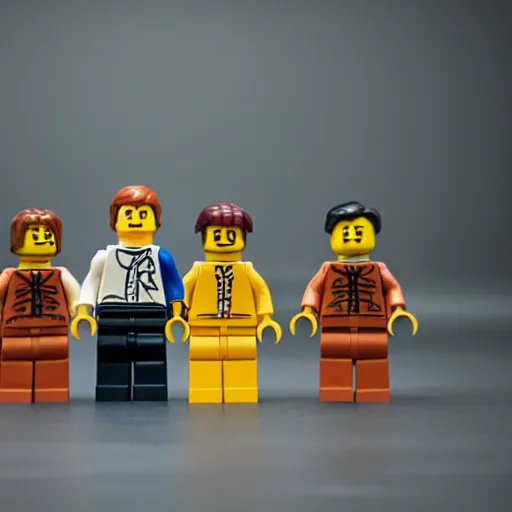 Prompt: Lego Pulp Fiction, tilt shift 35mm film