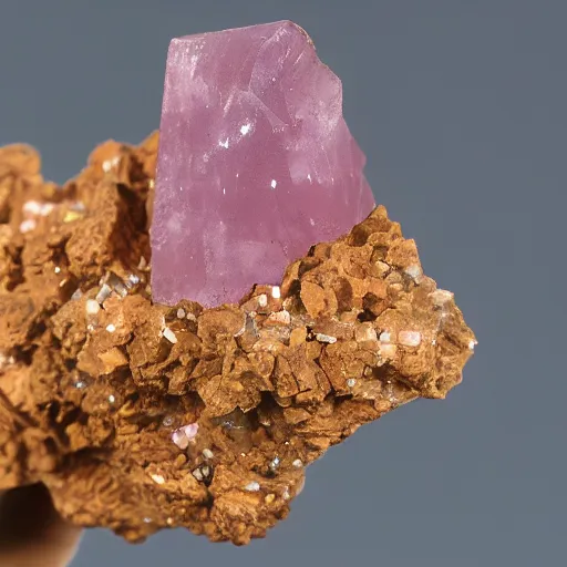 Image similar to pink quartz on wulfenite