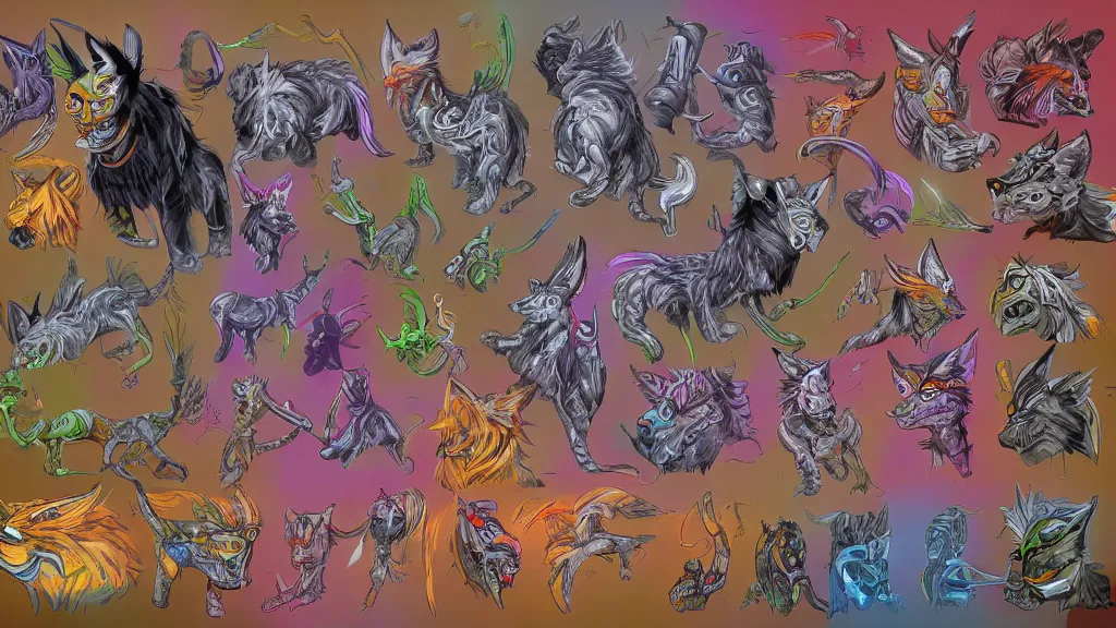 Image similar to colorful and vivid highly detailed character sheet for a handsome muscular masculine lynx - man space - pirate with head of lynx, long tail, swashbuckling and romantic, retrofuture, high contrast, realistic, coherent, illustration, digital art, trending on artstation, hd, 8 k, good lighting, beautiful, rough paper, masterpiece