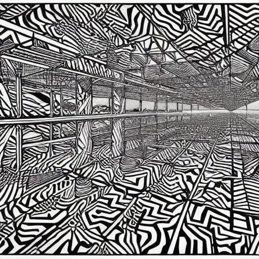 Image similar to neon samsara by mc escher