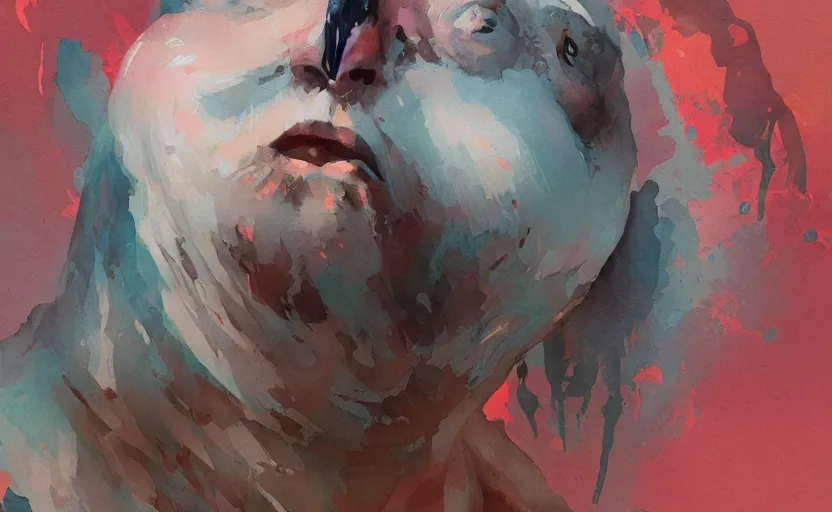 Image similar to a painting of delibirb 6 6 6 trending on artstation in the style of greg rutkowski, 3 d, watercolor, male, portrait, wisdom