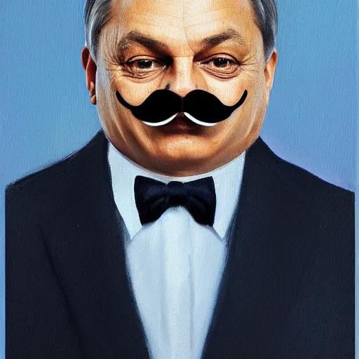 Image similar to viktor orban with a beer moustache, anatomically correct, oil painting, hyper realistic, 8 k highly detailed