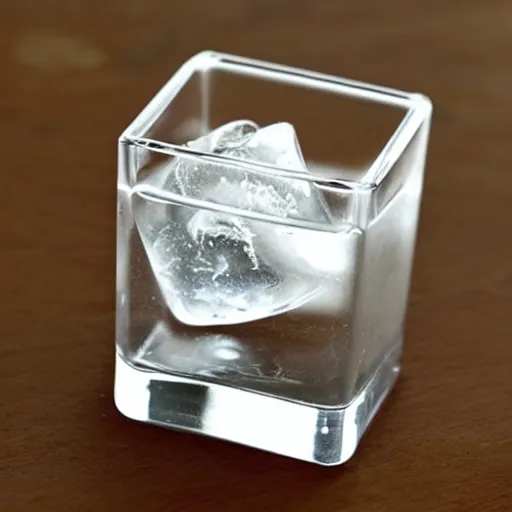 Image similar to an ice cube with a coin inside