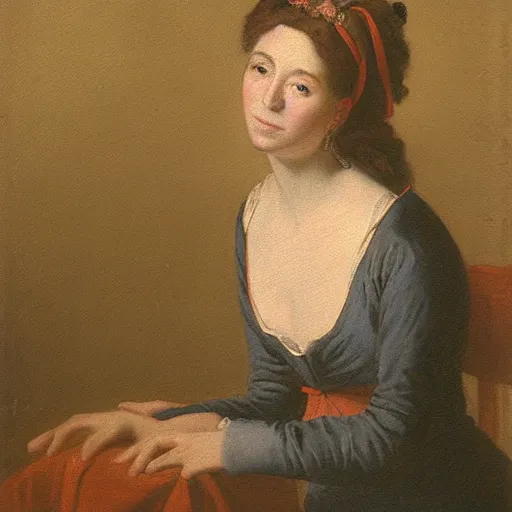 Prompt: Painting of a Woman by Nicolas-Francois-Octave Tassaert