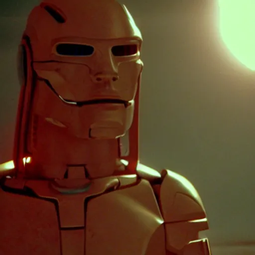 Image similar to movie still of cyborg god sun, cinematic composition, cinematic light, criterion collection, by edgar wright