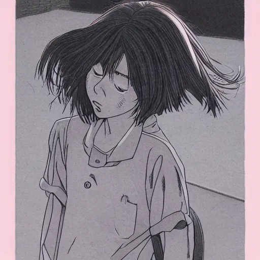 Image similar to young girl by naoki urasawa, detailed, manga, illustration