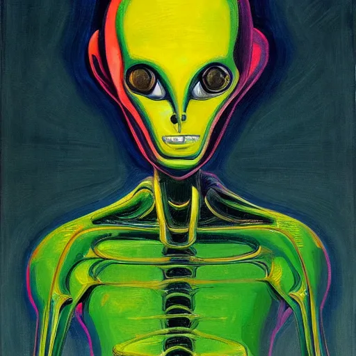 Image similar to alien by wayne thiebaud