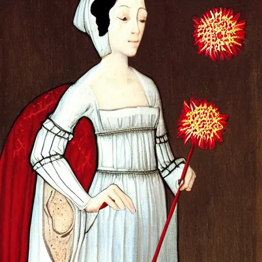 Image similar to medieval carnation lady