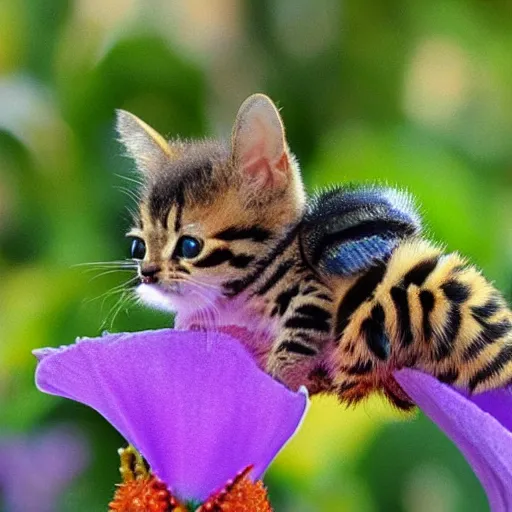 Image similar to photo of world ’ s smallest cat the size of a honeybee