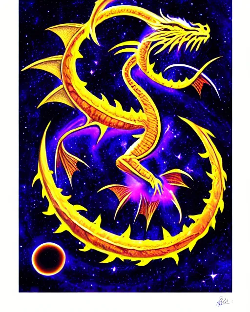 Prompt: cosmic dragon portrait