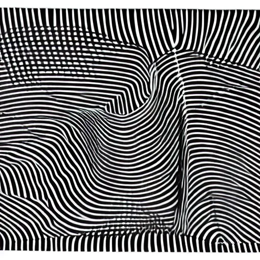 Image similar to ( dancers dancing dance ) curves ( black white red ) ( big circle ) bridget riley breathtaking piece museum of modern art new york