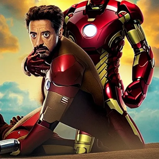 Prompt: a film from the film iron man, starring john goodman as tony stark