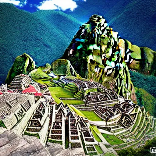 Image similar to New York City as Macchu Picchu, ultra hi resolution picture