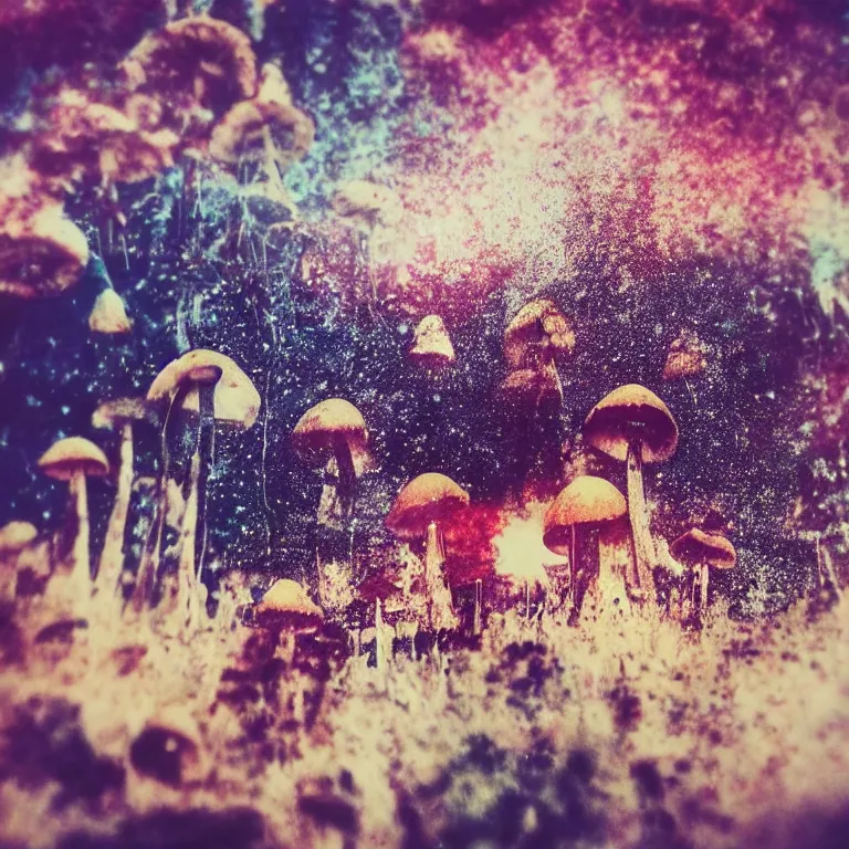 Image similar to double exposure of dally life, symbols of live, explosion, love is the most relevant theme, love is infinity, love is begin of all, 8 k resolution, artistic mode, artistic, trending on instagram, long exposure, love art, serious, fantasy and dreams vibes, mushrooms style and macro style