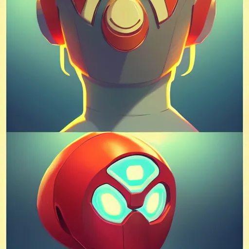 Image similar to face icon stylized minimalist mega man, loftis, cory behance hd by jesper ejsing, by rhads, makoto shinkai and lois van baarle, ilya kuvshinov, rossdraws global illumination