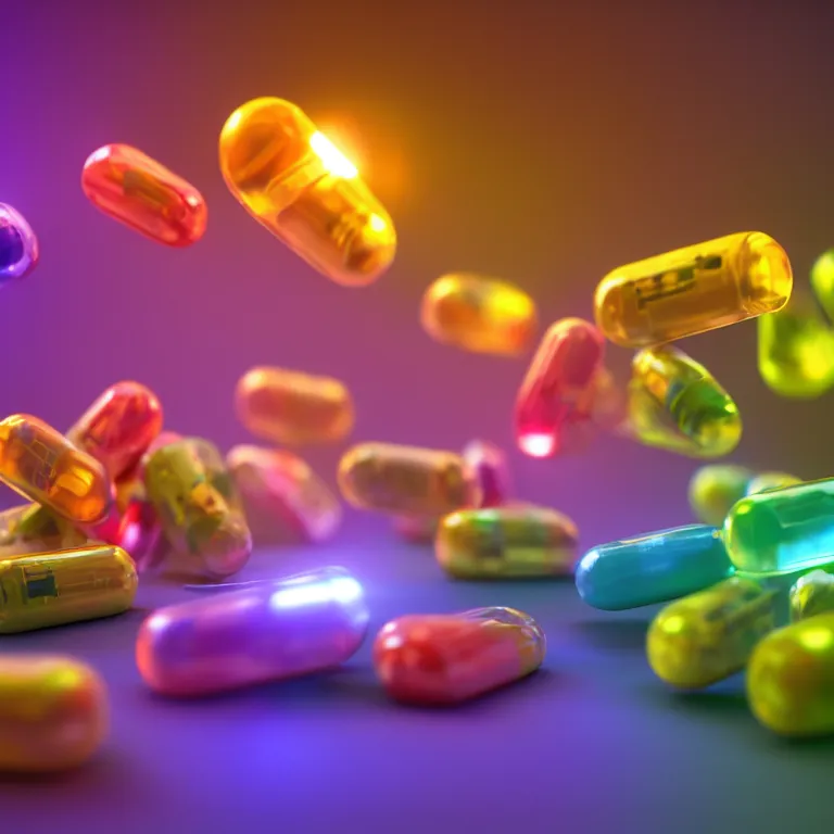 Prompt: 3D perspective of multicolored medical pills being thrown at you, epic scale ultrawide angle, 3D rendered, Vray rendered, octane render, unreal engine