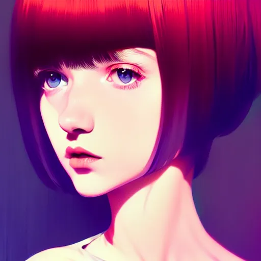 Image similar to a beautiful young british alternative music singer. optical illusion art by ilya kuvshinov lois van baarle ross tran range murata artgerm katsuhiro otomo norman rockwell. highly detailed intricately sharp focus mystically trending deviantart, pinterest, vogue italia, unreal engine 5, 4 k uhd image